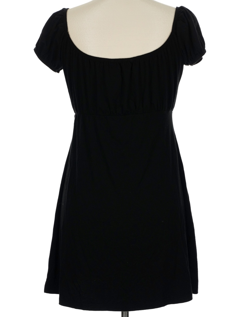 Reformation Black Tencel Spandex  Sleeve Mini Dress Size Large whimsy goth basic - Picture 3 of 7